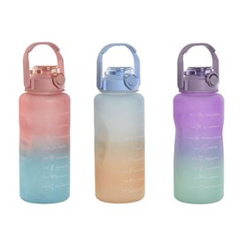 Bouteille d'eau Home ESPRIT Bleu Rose Turquoise Lila polypropylène PET 2 L (3 Unités)