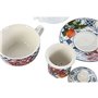 Théière Home ESPRIT Bleu Blanc Verre Porcelaine (2 Unités)