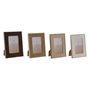 Cadre photo Home ESPRIT Marron Beige Velours Verre Moderne 19 x 2 x 24 cm (4 Unités)