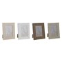 Cadre photo Home ESPRIT Blanc Marron Beige Ivoire Verre polystyrène Marbre Scandinave 16 x 2 x 21 cm (4 Unités)