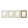 Cadre photo Home ESPRIT Blanc Beige Verre polystyrène Marbre Scandinave 21 x 2 x 26 cm (4 Unités)