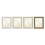 Cadre photo Home ESPRIT Blanc Beige Verre polystyrène Marbre Scandinave 26 x 2 x 31 cm (4 Unités)