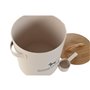 Boîte de nourriture pour animaux Home ESPRIT Beige Naturel Métal Bambou 8 L 25 X 21,7 X 26 cm