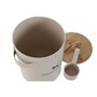 Boîte de nourriture pour animaux Home ESPRIT Beige Naturel Métal Bambou 4 L 19 X 16 X 23 cm