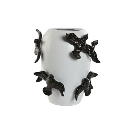 Vase Home ESPRIT Blanc Noir Grès Moderne 27 X 27 X 29