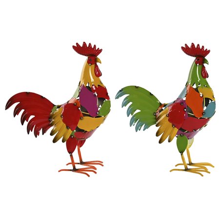 Figurine Décorative Home ESPRIT Multicouleur Coq 37 X 15