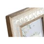 Cadre photo Home ESPRIT Blanc Naturel Nacre noire Bois de manguier Moderne 24 x 2 x 29 cm