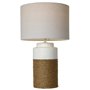 Lampe de bureau Home ESPRIT Blanc Lin Céramique 38 X 38 X 61