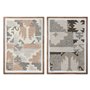 Cadre Home ESPRIT Marron Beige Abstrait Indien 75 x 3 x 105 cm (2 Unités)