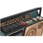Horloge de table Home ESPRIT Doré Vert foncé Métal Radio 24 x 8 x 17 cm