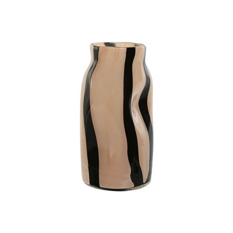 Vase Home ESPRIT Noir Crème Verre Moderne 15 x 15 x 29