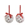 Boules de Noël Home ESPRIT Blanc Rouge PVC (7 Unités)