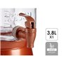 Carafe en Verre Transparent Cuivre Avec support Verre Métal Transparent Plastique 3,8 L