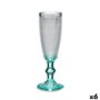 Coupe de champagne Turquoise Points verre 6 Unités (185 ml)