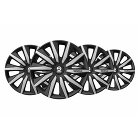 Enjoliveur Sparco Milano Noir/Argenté 14" 4 Unités