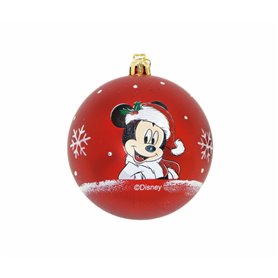 Boule de Noël Mickey Mouse Happy smiles 10 Unités Rouge Plastique (Ø 6 cm)