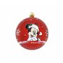 Boule de Noël Mickey Mouse Happy smiles 10 Unités Rouge Plastique (Ø 6 cm)