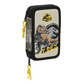 Plumier double Jurassic World Warning Gris 12.5 x 19.5 x 4 cm (28 Pièces)