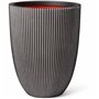 Vase Capi Europe GROOVE NL Anthracite Plastique 34 x 34 x 46 cm