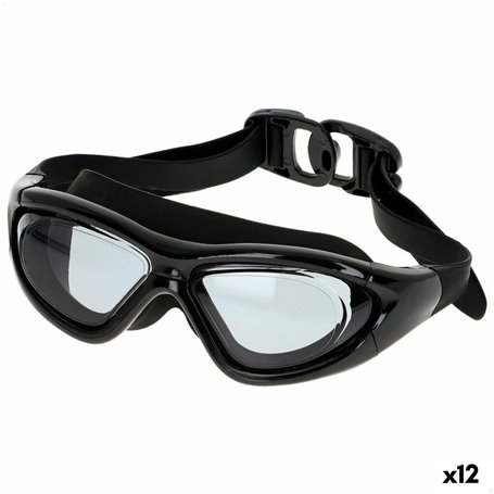 Lunettes de bain pour adultes AquaSport Noir (12 Unités)