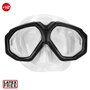 Masque de Plongée avec Tube AquaSport Noir Adultes (2 Unités)