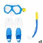 Lunettes de Plongée avec Tube et Palmes AquaSport Bleu Junior (2 Unités)