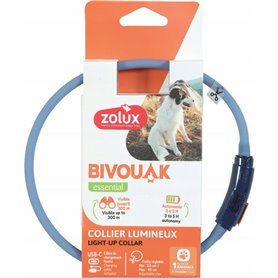 Collier pour Chien Zolux BIVOUAK LED Bleu 40 cm 20 cm