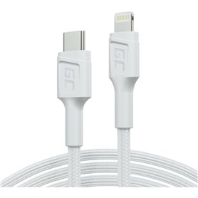 Câble USB Green Cell KABGC29W Blanc 2 m