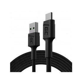 Adaptateur USB vers USB-C Green Cell KABGC19 Noir 2 m