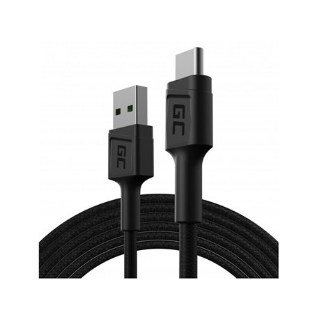 Adaptateur USB vers USB-C Green Cell KABGC19 Noir 2 m