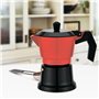 Cafetière Italienne Feel Maestro MR-1657-6 Noir Rouge Aluminium 300 ml 6 Tasses