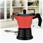 Cafetière Italienne Feel Maestro MR-1657-3 Noir Rouge Aluminium 150 ml 3 Tasses