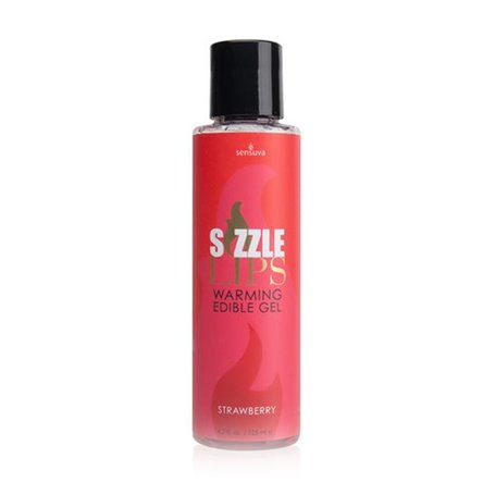 Gel chauffant comesible Sizzle LipsFraise 125 ml Sensuva 7303 125 ml