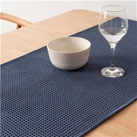 Chemin de Table Belum Waffle Gris 45 x 140 cm