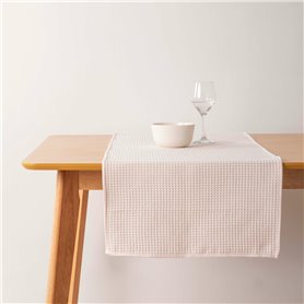 Chemin de Table Belum Waffle Rose clair 45 x 140 cm