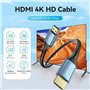 Vention ALHSH câble HDMI 2 m HDMI Type A (Standard) Bleu