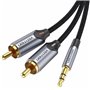 Câble Audio Jack vers 2 RCA Vention BCNBG