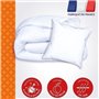 DODO Pack Couette chaude anti-acariens 140x200 cm + 1 oreiller 60x60 cm - Splendeur - Garnissage 100% volupt'air  350gr/m² - Bla