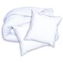 DODO Pack Couette chaude anti-acariens 240x260 cm + 2 oreillers 60x60 cm - Splendeur - Garnissage 100% volupt'air  350gr/m² - Bl