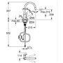 Robinet de cuisine - Chromé - Bec haut en C - Mousseur extractible - Rotation 360 - Limiteur de débit - GROHE Start Curve -