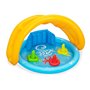 Bestway Piscine Gonflable Enfant Apprentissage avec Toit Démontable 115x89x76 cm +6 mois Jardin 52568