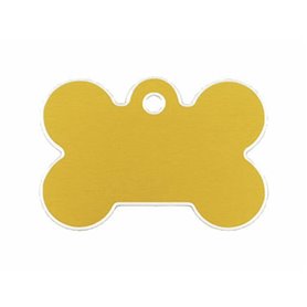 Plaque d'identification Imarc Bone Jaune Doré