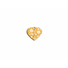 Plaque d'identification Imarc Heart Jaune Orange