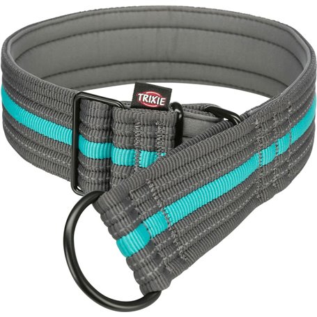 Collier d'entraînement pour chiens Trixie Fusion Graphite Azul Océano M S/M 28-38 cm