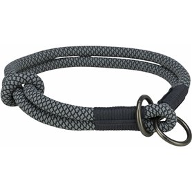 Collier d'entraînement pour chiens Trixie Soft Rope Noir Gris L/XL 55 cm