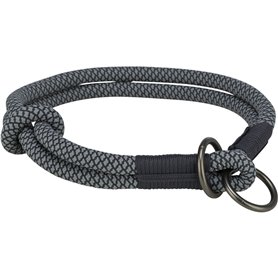 Collier d'entraînement pour chiens Trixie Soft Rope Noir Gris S/M 40 cm