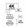 Câble USB-C vers HDMI Silver HT LOGAN Noir