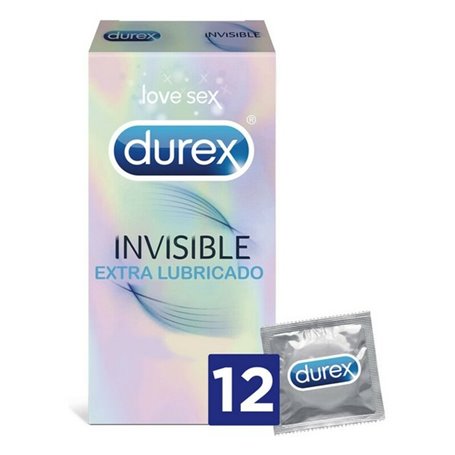 Préservatifs Invisibles Extra Lubrifiés Durex Invisible (12 uds)