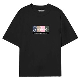 T-shirt à manches courtes homme Jack & Jones JORPORTLAND BLOCK BRANDING SS CN LN 12262662 Noir