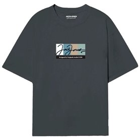 T-shirt à manches courtes homme Jack & Jones JORPORTLAND BLOCK BRANDING SS CN LN 12262662 Vert